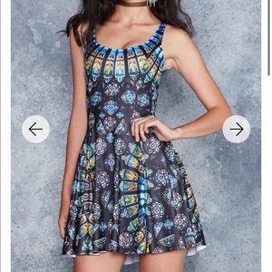 Black milk stained glass evil skater dress